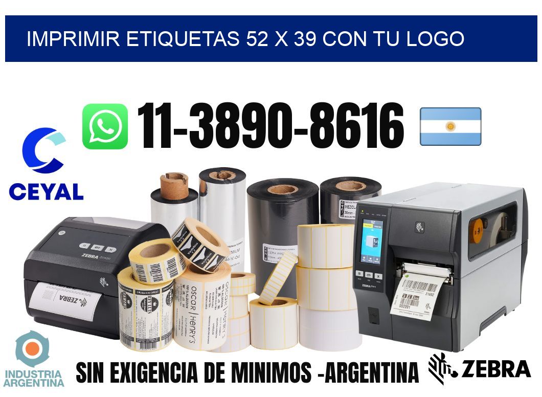 imprimir etiquetas 52 x 39 con tu logo