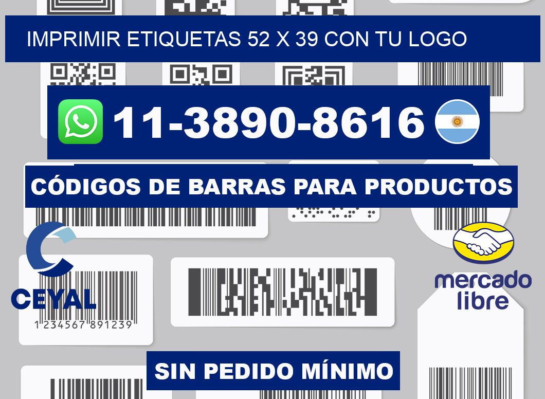 imprimir etiquetas 52 x 39 con tu logo
