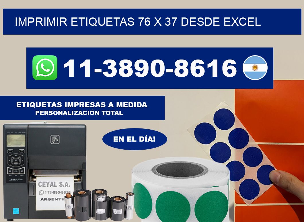 imprimir etiquetas 76 x 37 desde excel