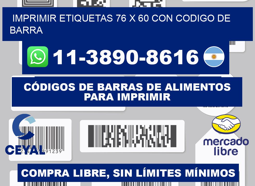 imprimir etiquetas 76 x 60 con codigo de barra