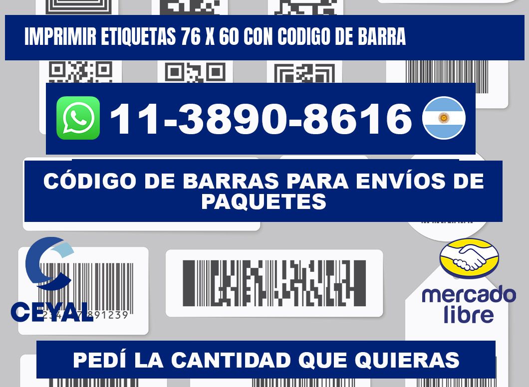 imprimir etiquetas 76 x 60 con codigo de barra