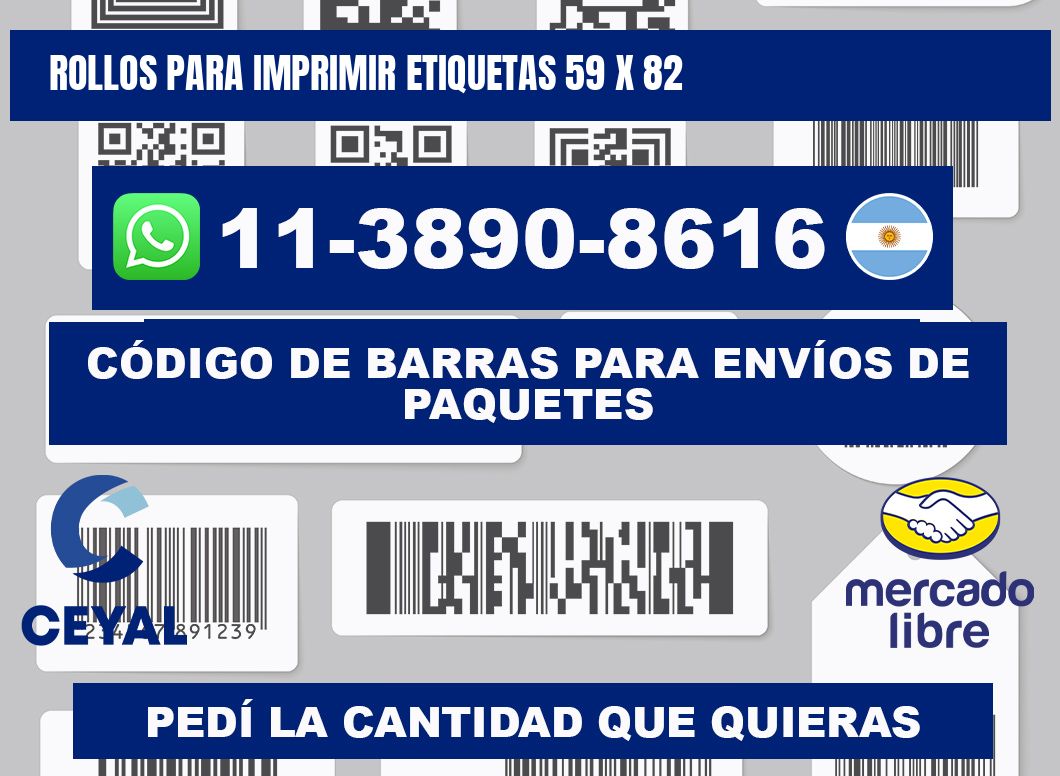 rollos para imprimir etiquetas 59 x 82
