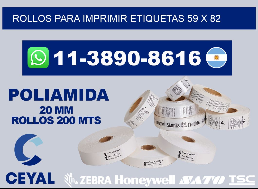 rollos para imprimir etiquetas 59 x 82
