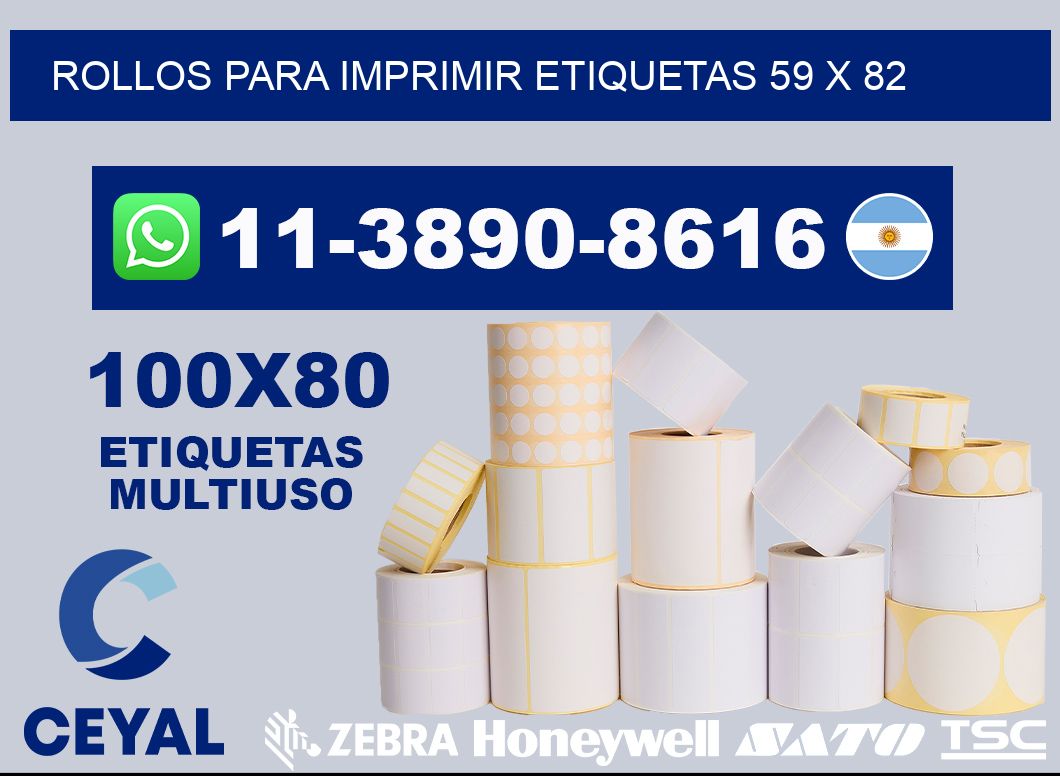 rollos para imprimir etiquetas 59 x 82