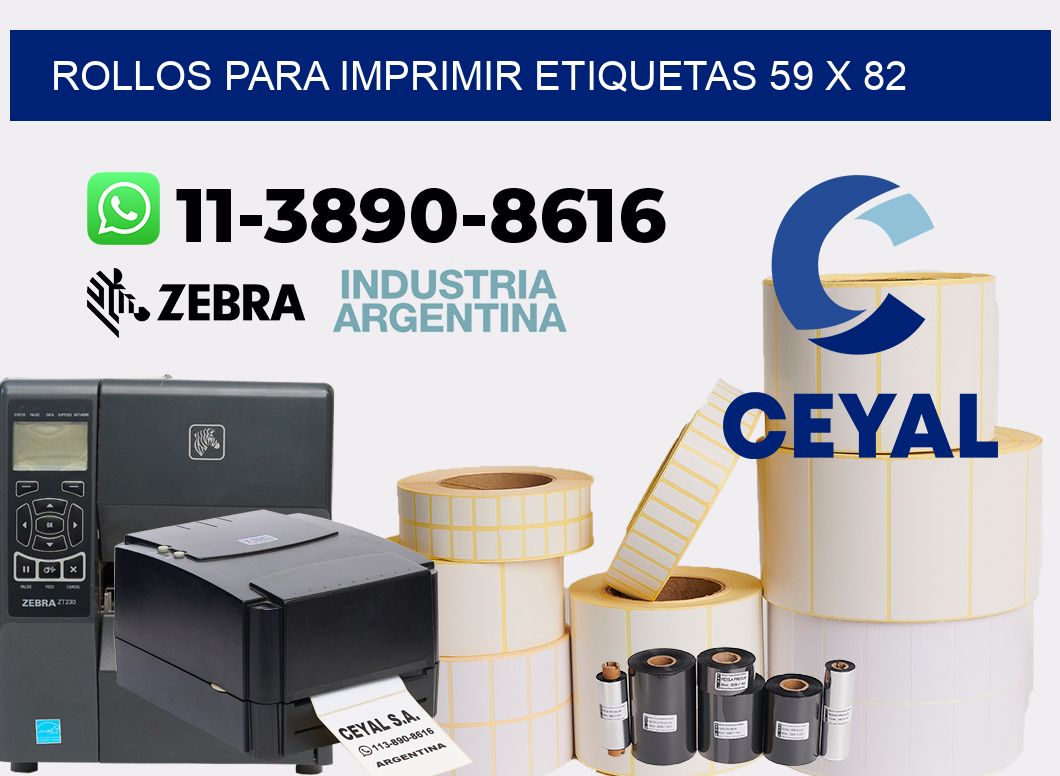 rollos para imprimir etiquetas 59 x 82
