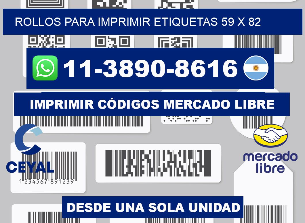 rollos para imprimir etiquetas 59 x 82