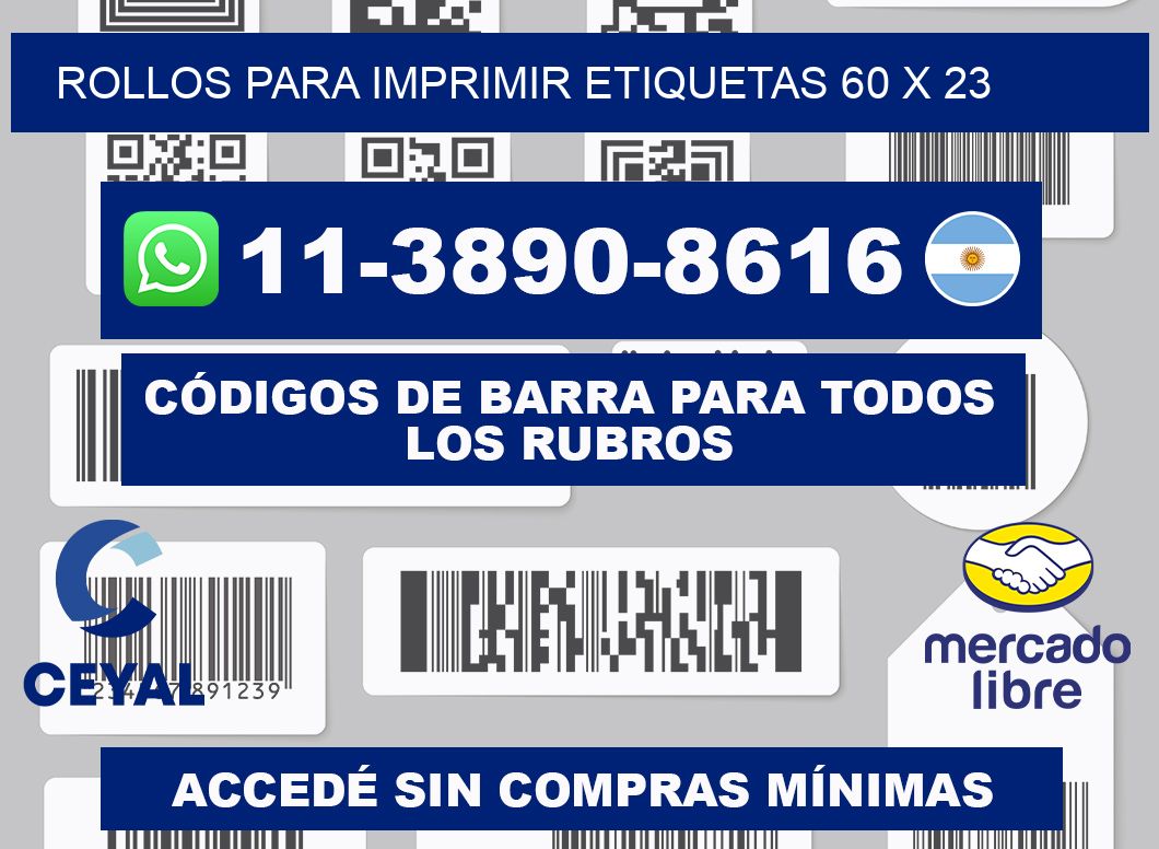rollos para imprimir etiquetas 60 x 23