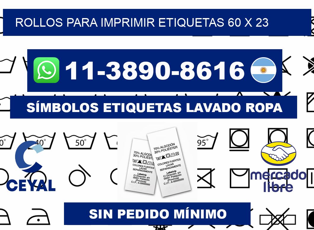 rollos para imprimir etiquetas 60 x 23