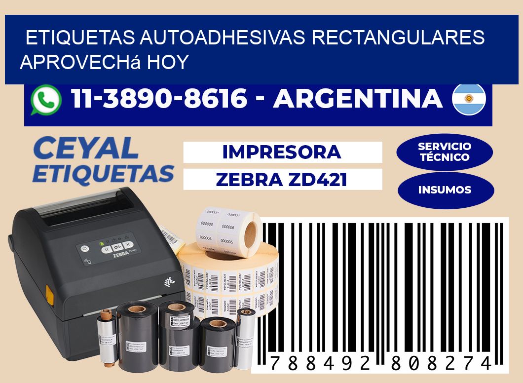 ETIQUETAS AUTOADHESIVAS RECTANGULARES Aprovechá hoy