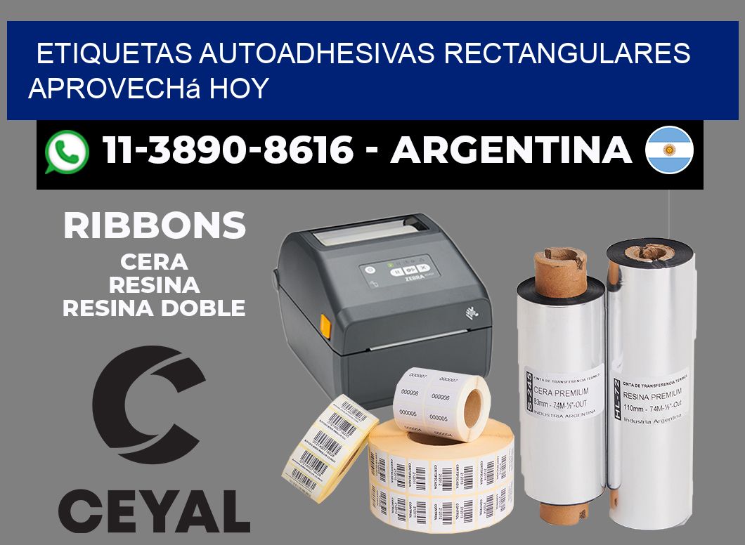 ETIQUETAS AUTOADHESIVAS RECTANGULARES Aprovechá hoy