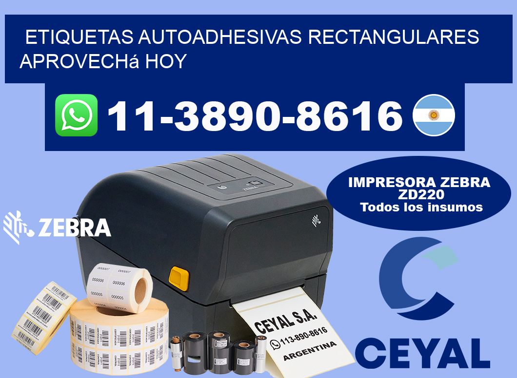 ETIQUETAS AUTOADHESIVAS RECTANGULARES Aprovechá hoy