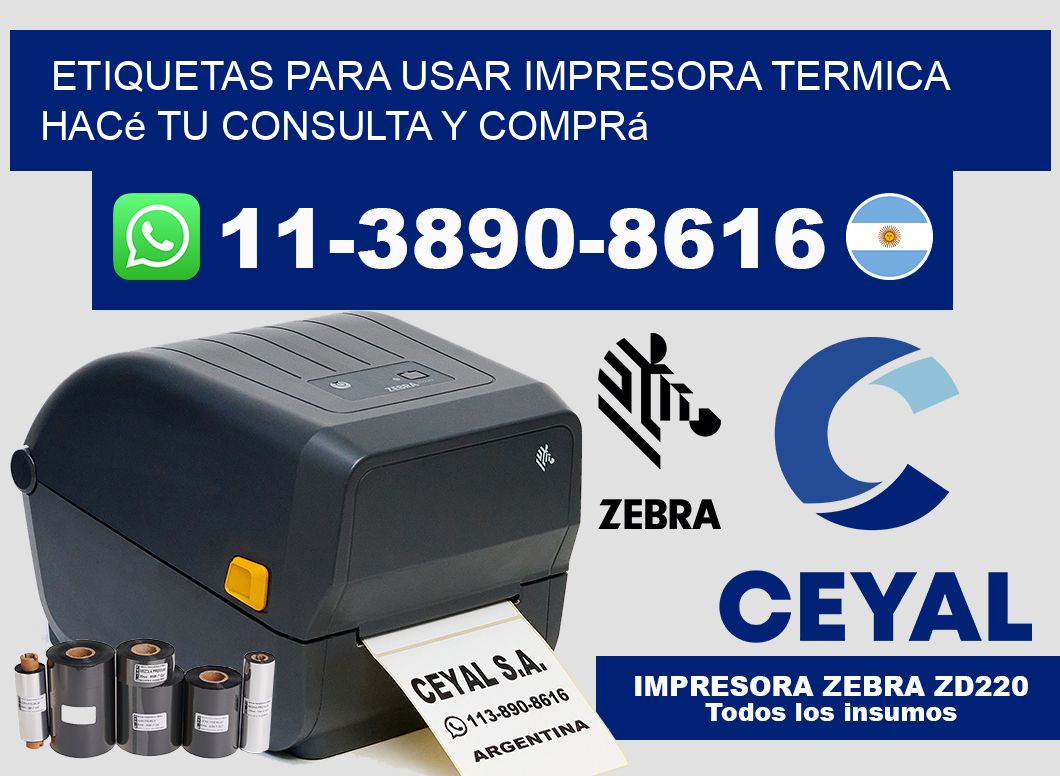 ETIQUETAS PARA USAR IMPRESORA TERMICA Hacé tu consulta y comprá