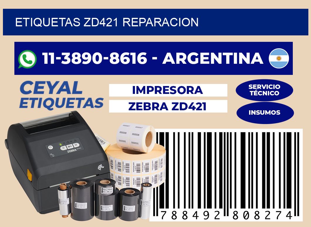 ETIQUETAS ZD421 reparacion