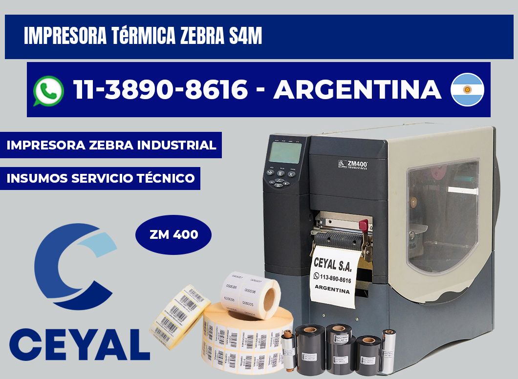 Impresora térmica Zebra s4m