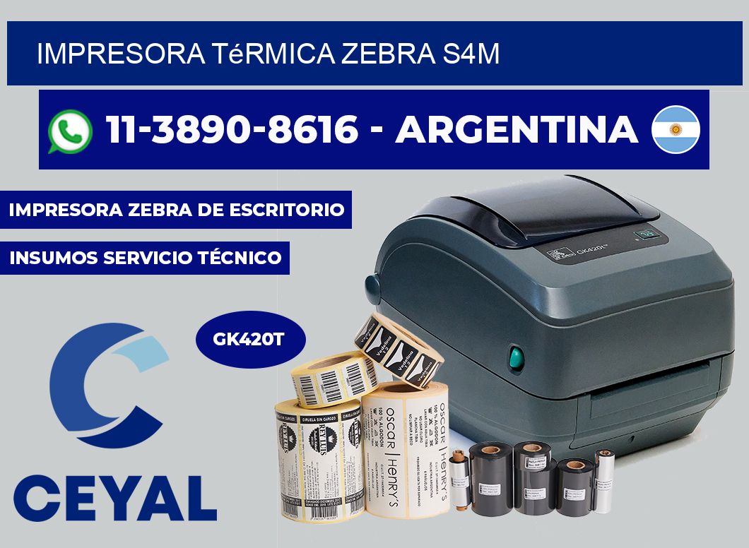 Impresora térmica Zebra s4m