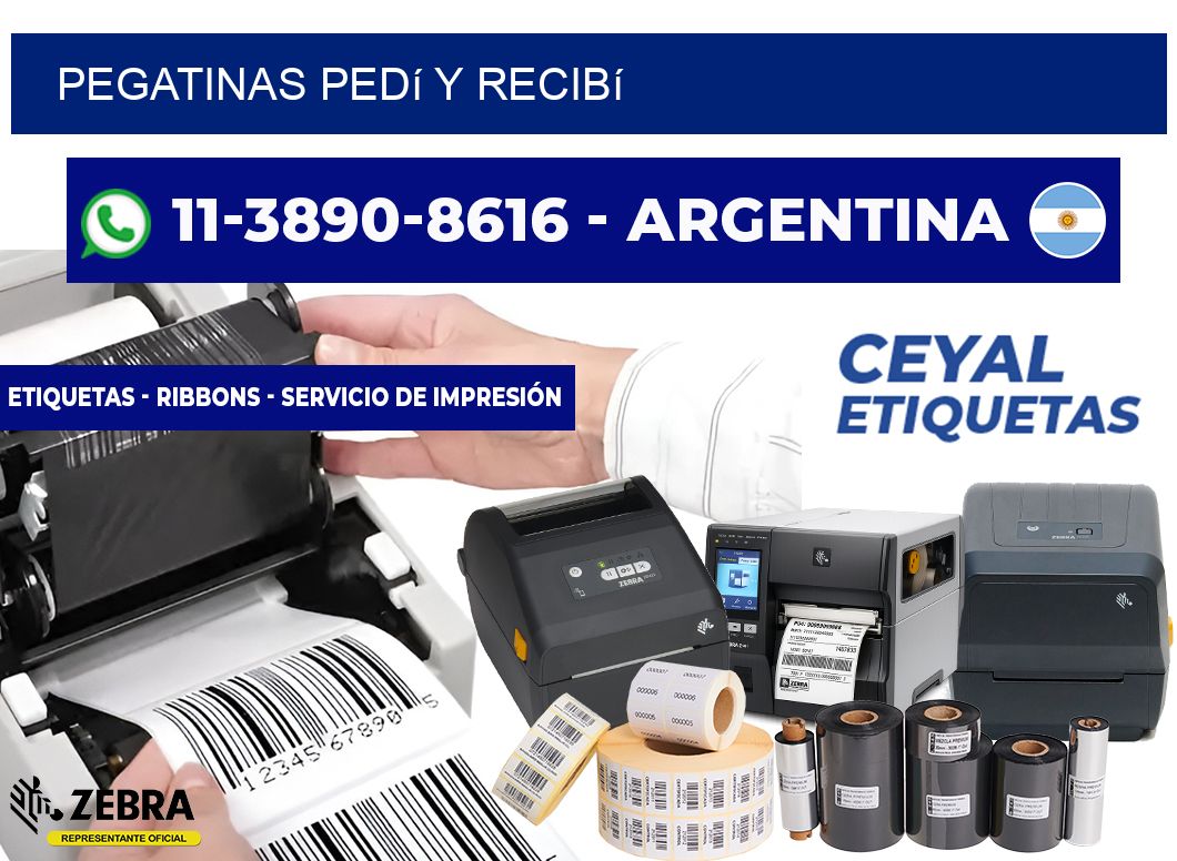 PEGATINAS Pedí y recibí