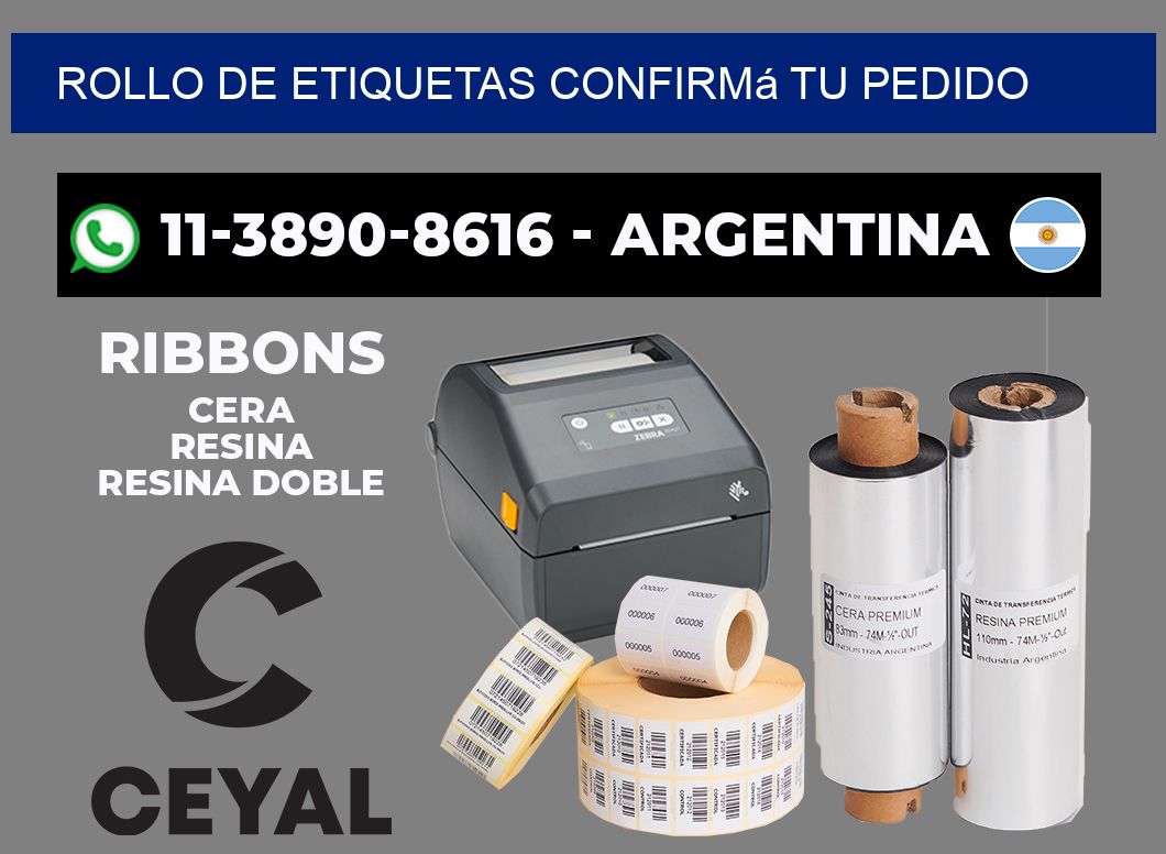ROLLO DE ETIQUETAS Confirmá tu pedido