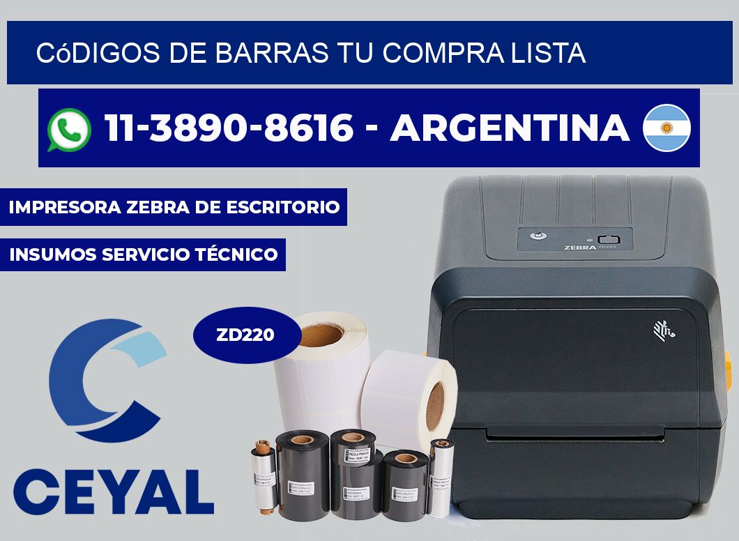 códigos de barras Tu compra lista