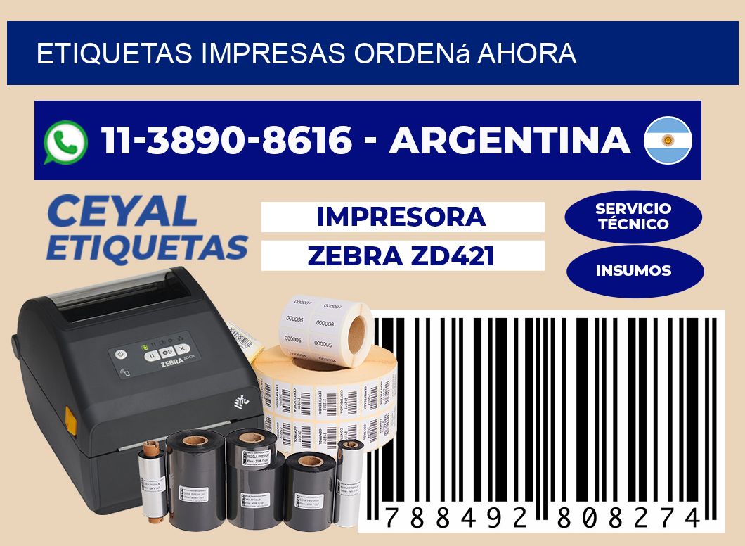 etiquetas impresas Ordená ahora