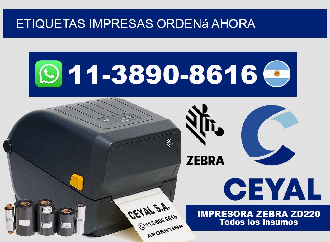 etiquetas impresas Ordená ahora