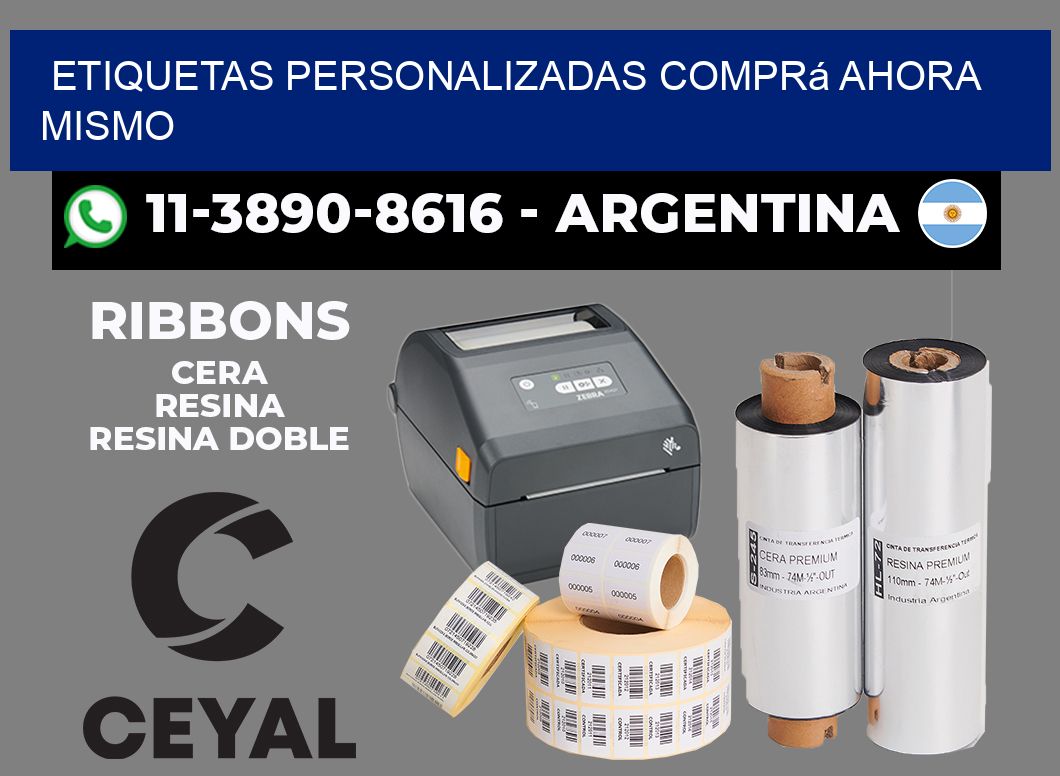 etiquetas personalizadas Comprá ahora mismo