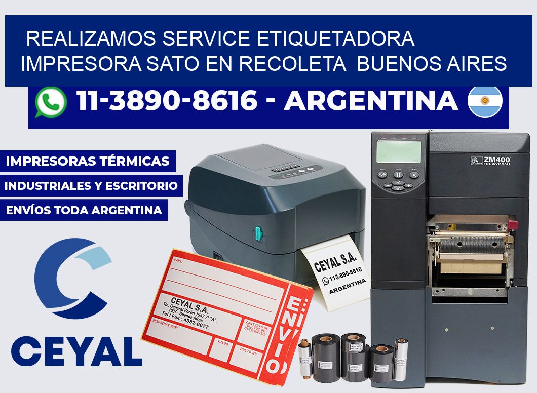 realizamos service etiquetadora impresora Sato en Recoleta  Buenos Aires