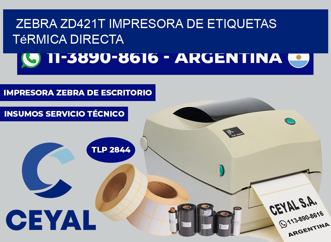 zebra ZD421T impresora de etiquetas térmica directa