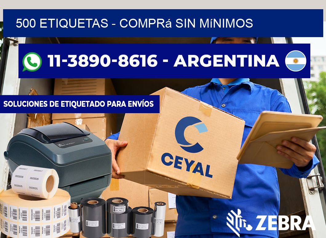 500 ETIQUETAS - Comprá sin mínimos