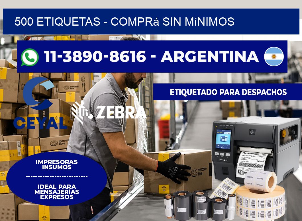 500 ETIQUETAS - Comprá sin mínimos