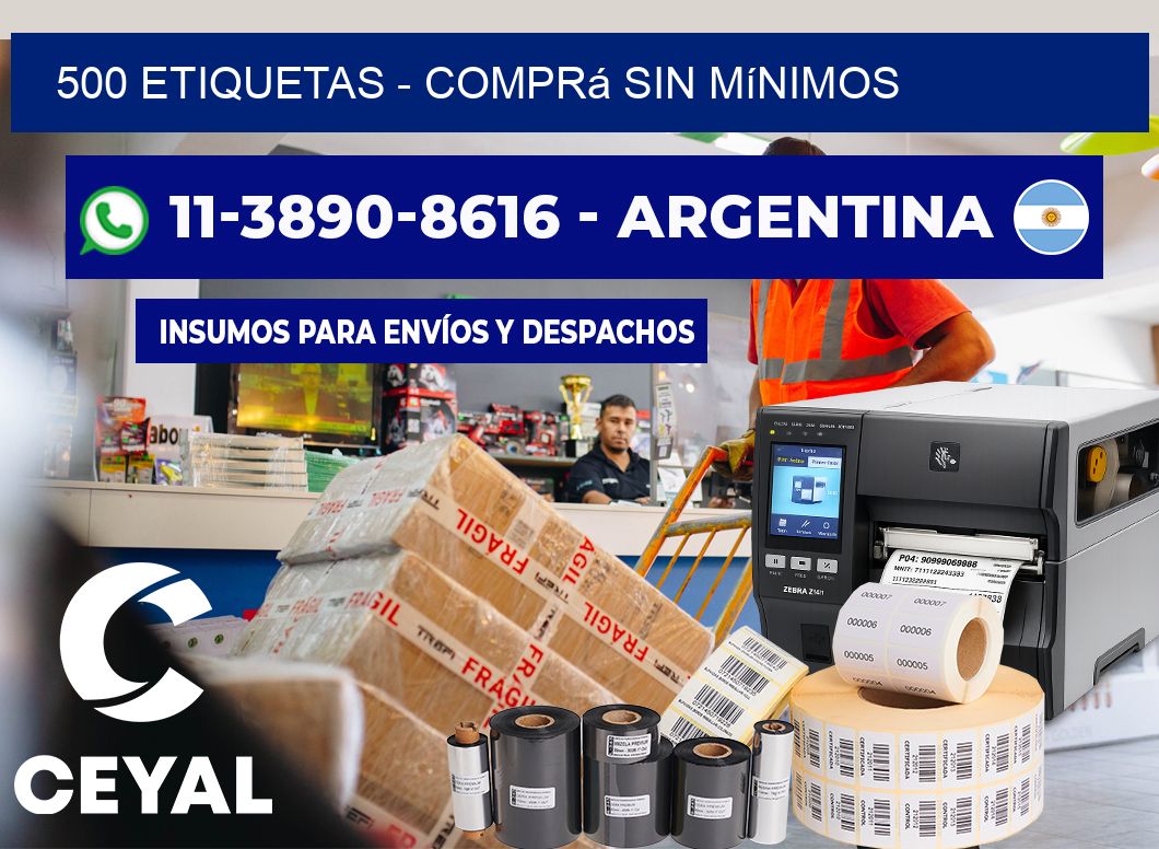 500 ETIQUETAS – Comprá sin mínimos