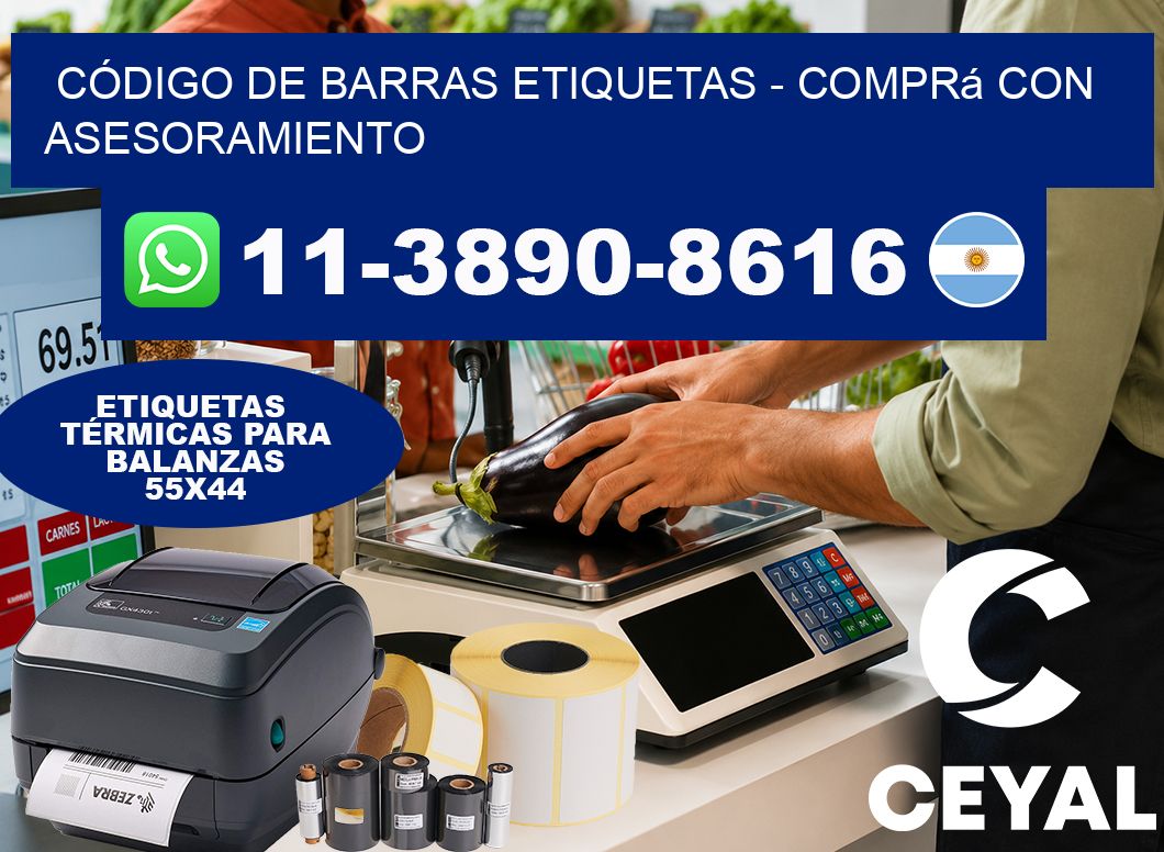 CÓDIGO DE BARRAS ETIQUETAS - Comprá con asesoramiento