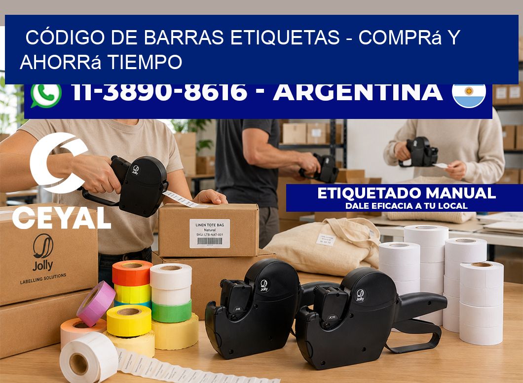 CÓDIGO DE BARRAS ETIQUETAS - Comprá y ahorrá tiempo