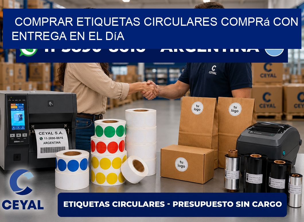 COMPRAR ETIQUETAS CIRCULARES Comprá con entrega en el día