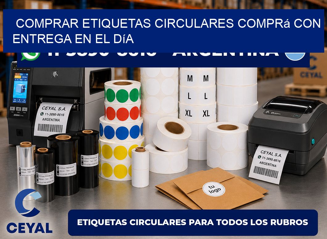 COMPRAR ETIQUETAS CIRCULARES Comprá con entrega en el día