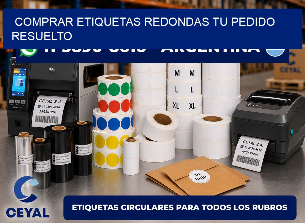 COMPRAR ETIQUETAS REDONDAS Tu pedido resuelto