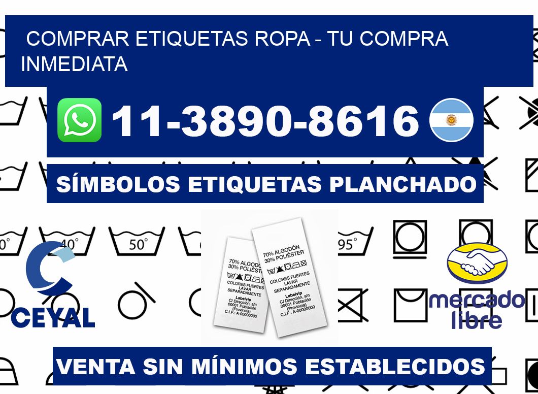 COMPRAR ETIQUETAS ROPA - Tu compra inmediata