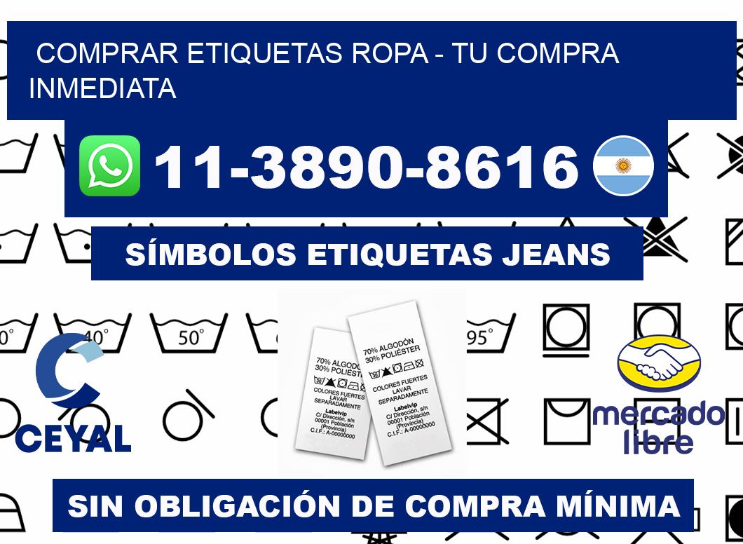 COMPRAR ETIQUETAS ROPA - Tu compra inmediata