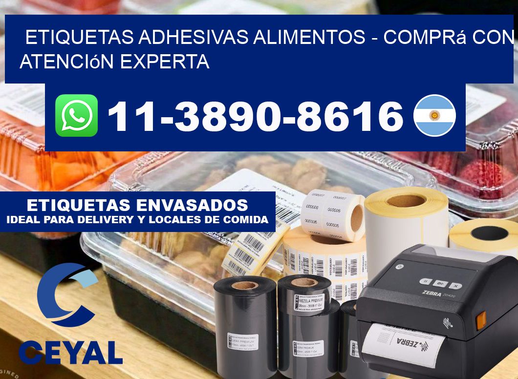 ETIQUETAS ADHESIVAS ALIMENTOS - Comprá con atención experta