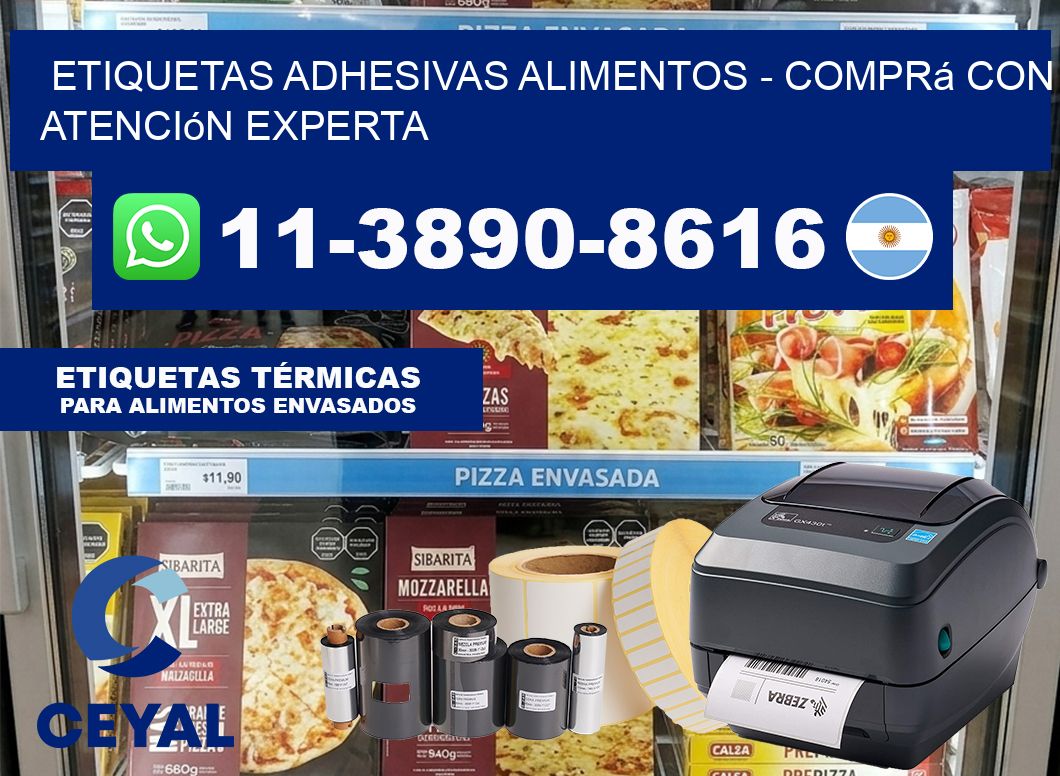 ETIQUETAS ADHESIVAS ALIMENTOS - Comprá con atención experta