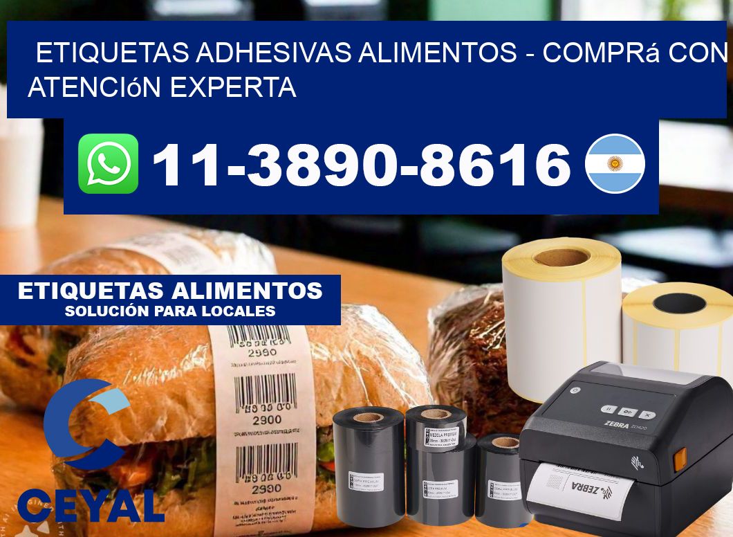 ETIQUETAS ADHESIVAS ALIMENTOS - Comprá con atención experta