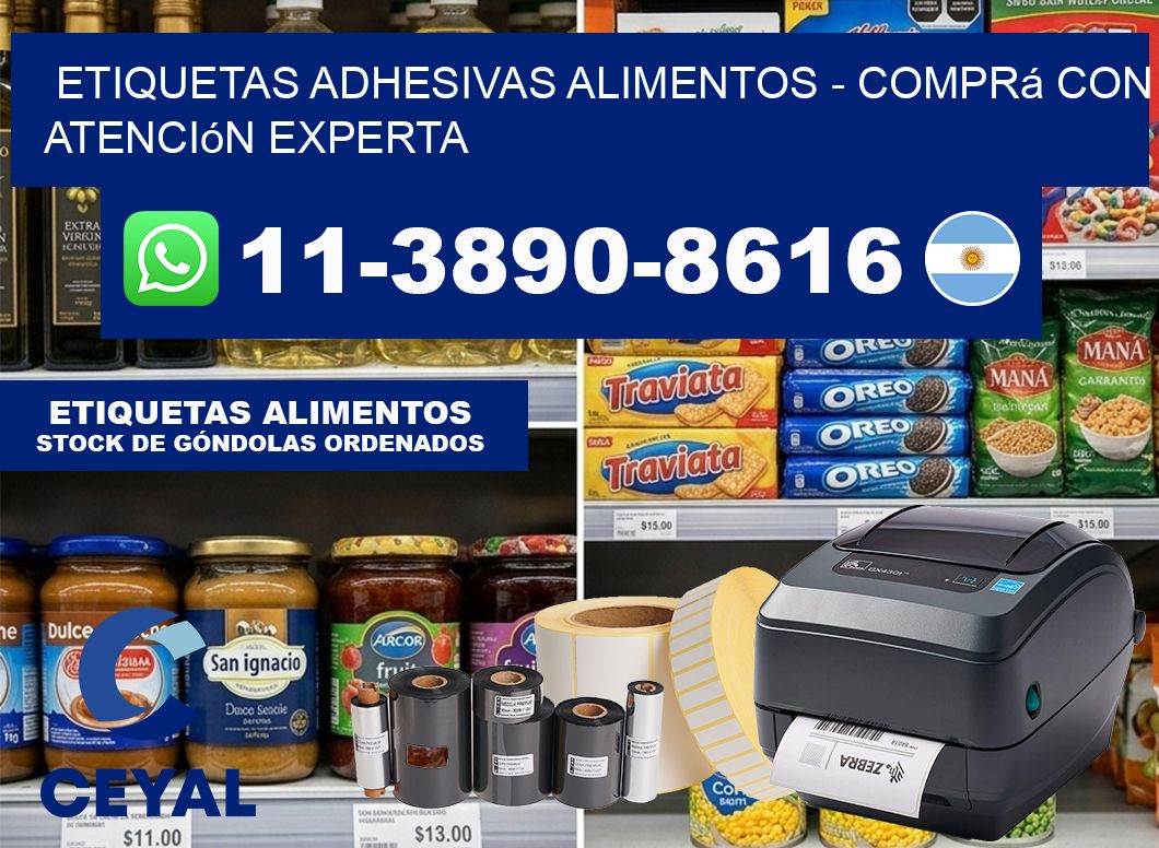 ETIQUETAS ADHESIVAS ALIMENTOS – Comprá con atención experta