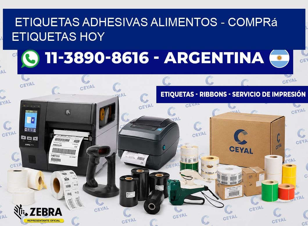ETIQUETAS ADHESIVAS ALIMENTOS - Comprá etiquetas hoy
