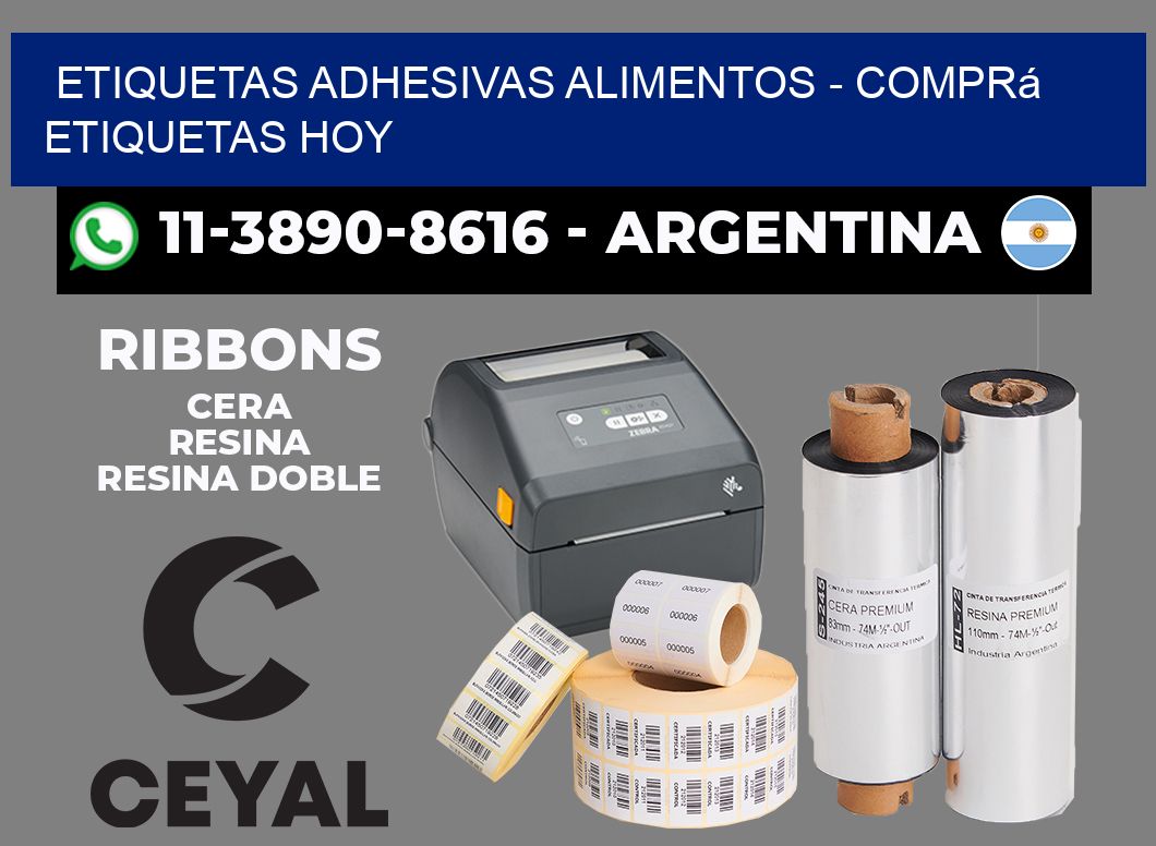 ETIQUETAS ADHESIVAS ALIMENTOS - Comprá etiquetas hoy