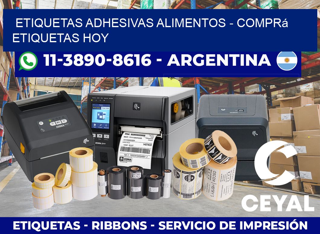 ETIQUETAS ADHESIVAS ALIMENTOS – Comprá etiquetas hoy