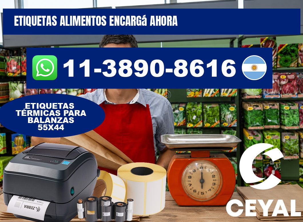 ETIQUETAS ALIMENTOS Encargá ahora