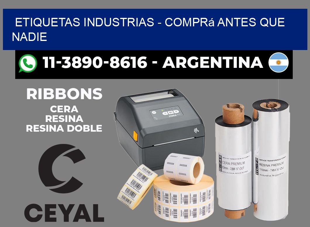 ETIQUETAS INDUSTRIAS - Comprá antes que nadie