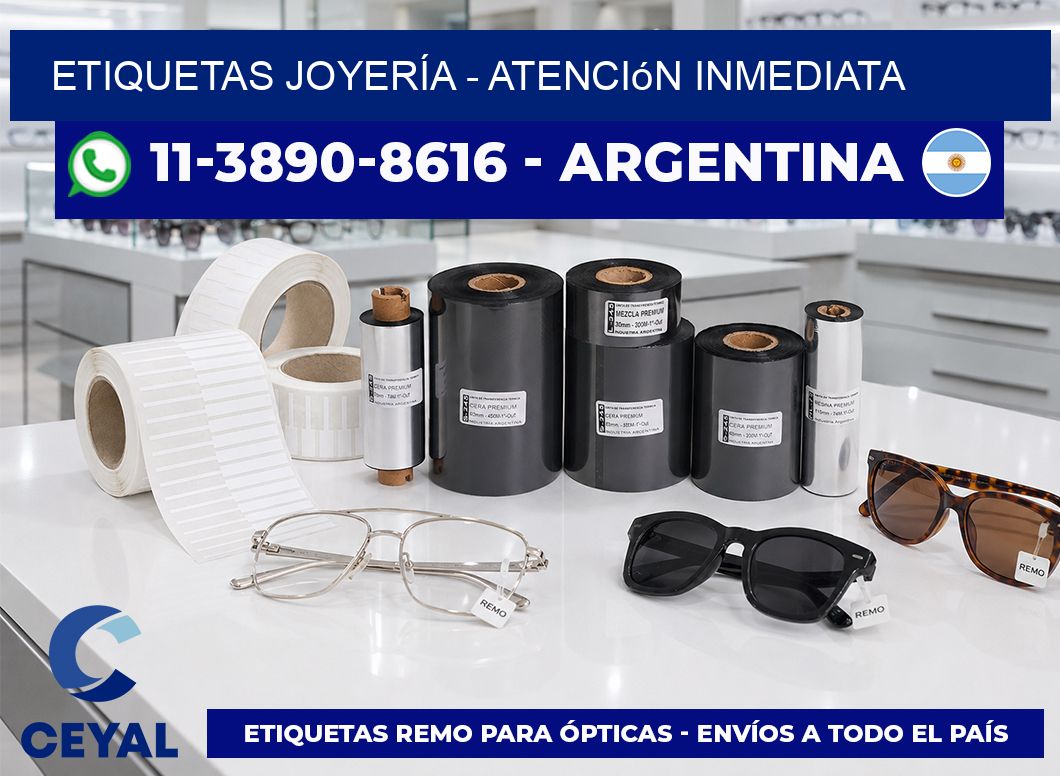 ETIQUETAS JOYERÍA - Atención inmediata