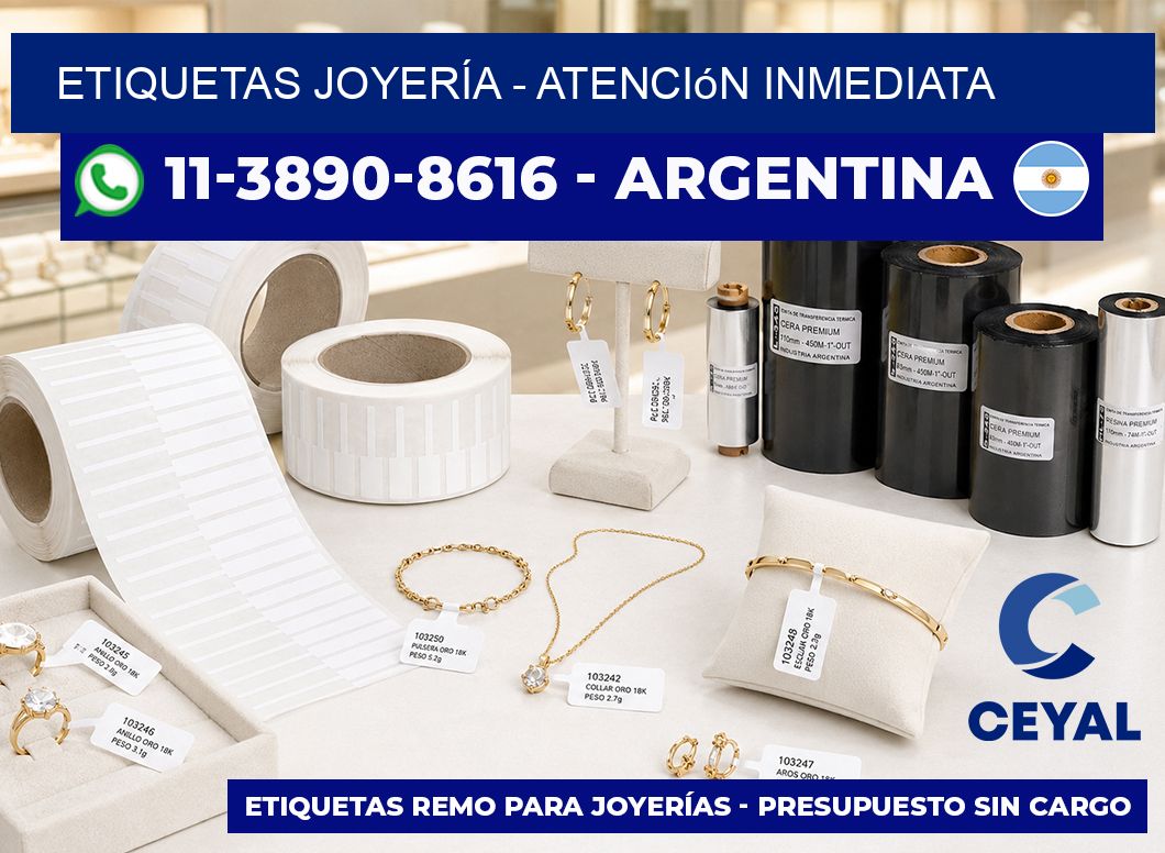 ETIQUETAS JOYERÍA – Atención inmediata