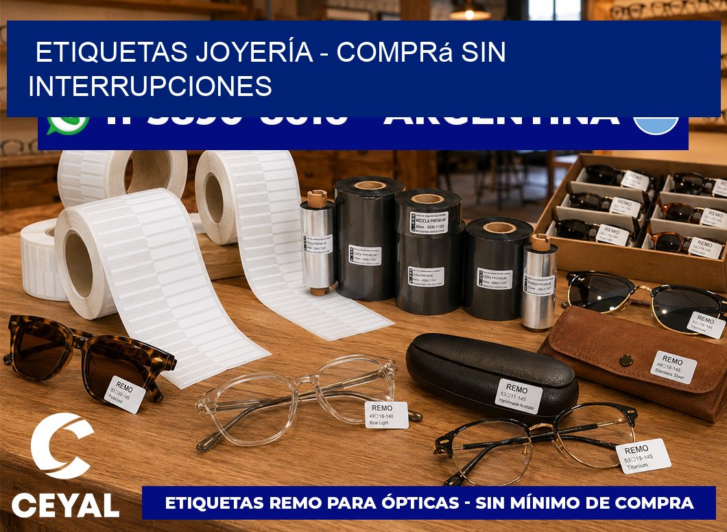 ETIQUETAS JOYERÍA - Comprá sin interrupciones
