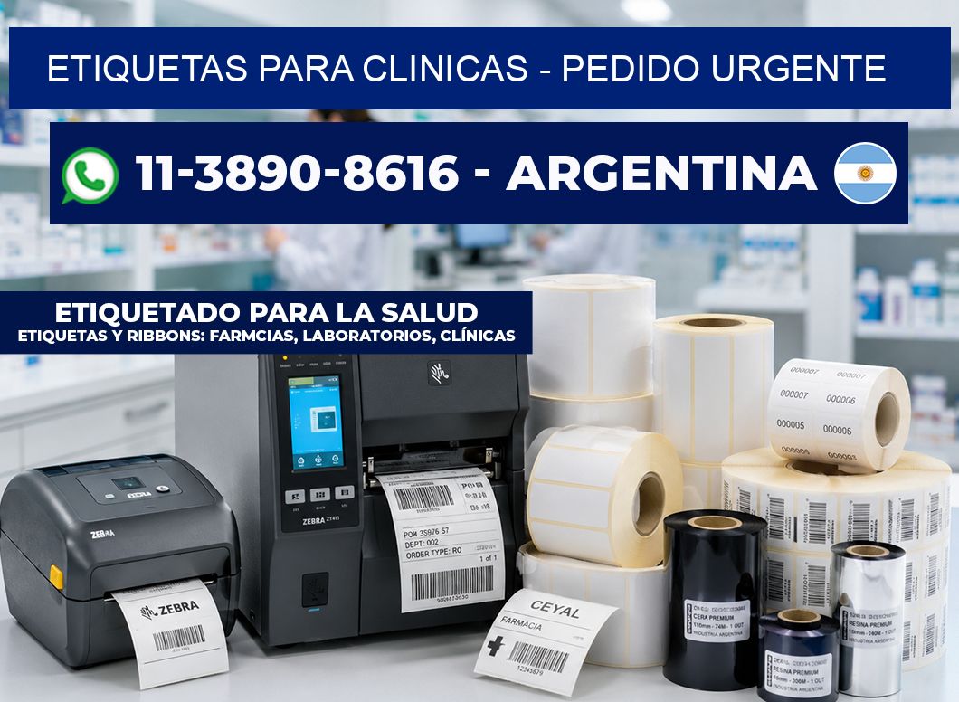 ETIQUETAS PARA CLINICAS - Pedido urgente